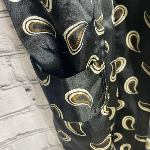 Robert Louis Silk Paisley Print Unisex Silky Robe - Picture 7 of 14